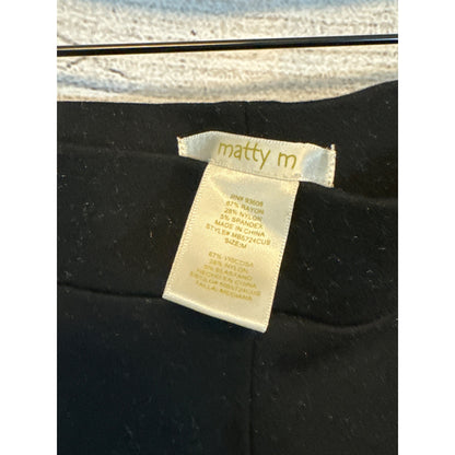 Matty M Pull On Black Stretch Pants Size M