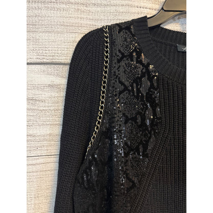 NWT Kenneth Cole Sweater With Sequin Details & Chain Size M