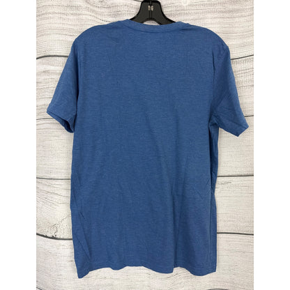 Mens Mossimo Blue V-Neck T-Shirt Athletic Fit Size M