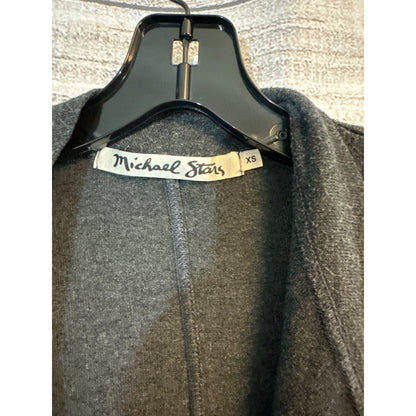 Michael Stars Charcoal Gray Open Front Cardigan Sweater Size XS