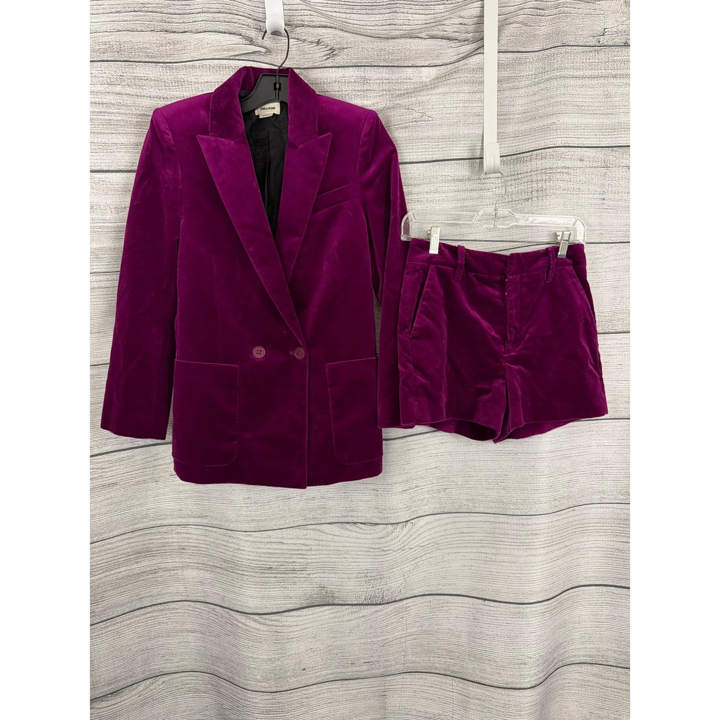 Zadig & Voltaire Visko Velvet Jacket Size 38, shorts size 36