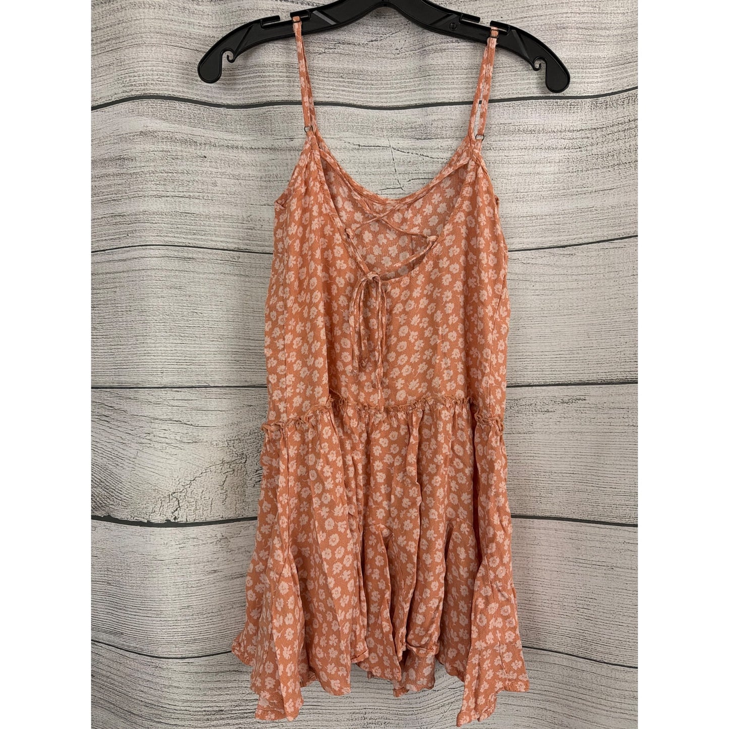 Wild Fable Peach Floral Boho Chic Strappy Mini Dress Size S