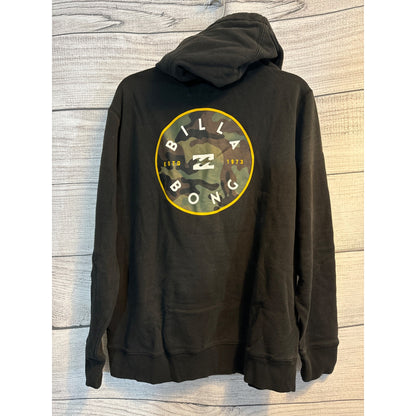 Billabong Mens Hoodie Camo Sweatshirt Black L