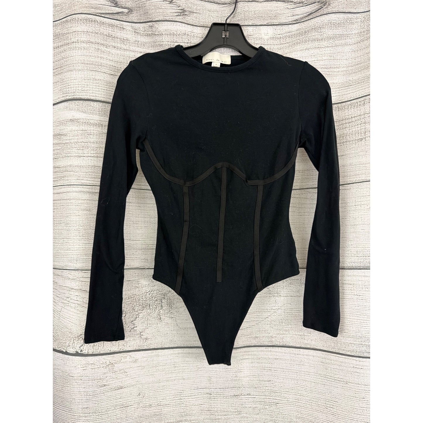 Fleur Du Mal Organic Cotton Long Sleeve T-Shirt Bodysuit Size S