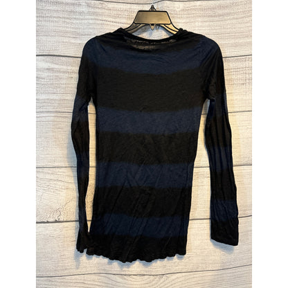 Majestic Paris Long Sleeve Crew Neck Striped Top Size L