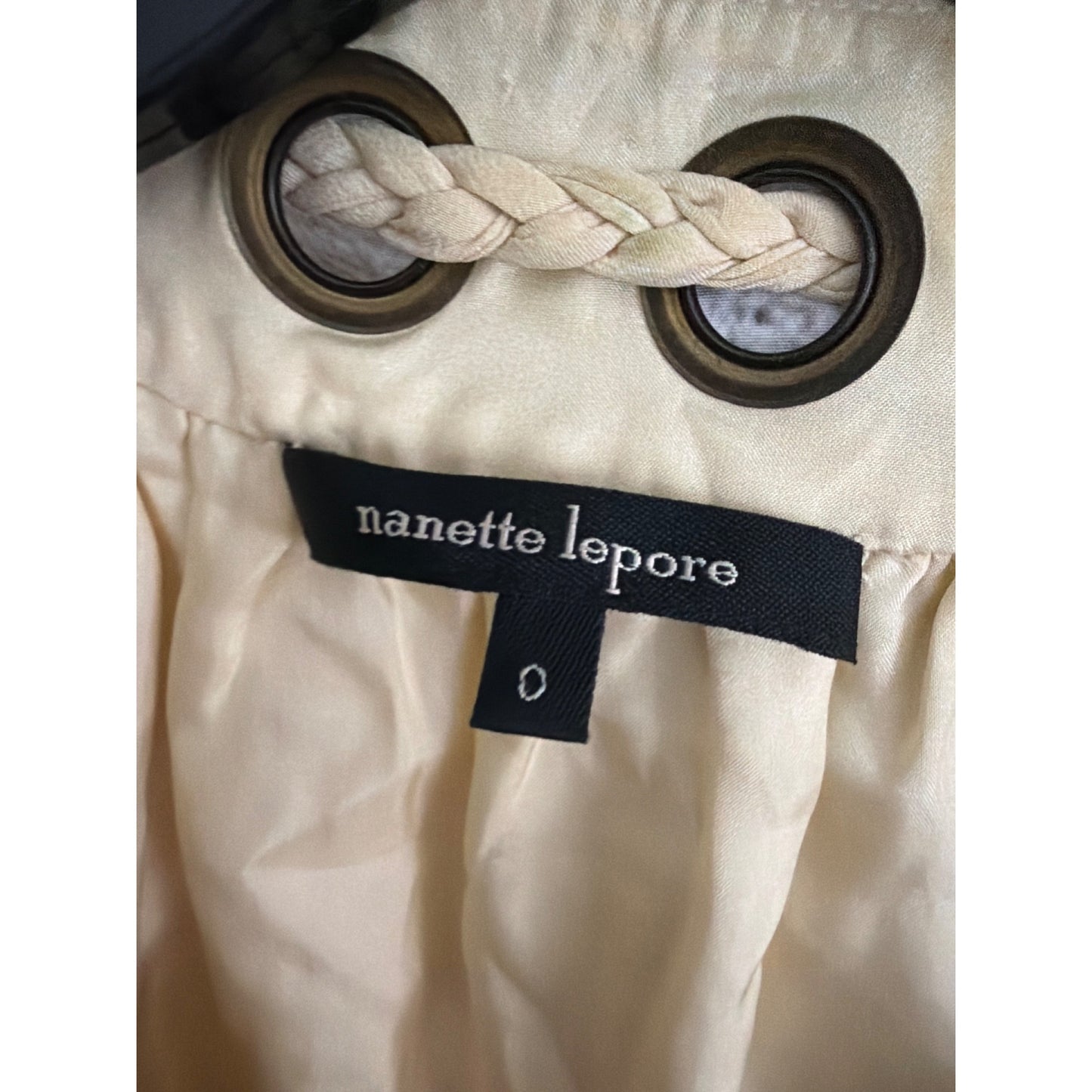 Nanette Lepore Silk "Ahoy" Tank w/ Braided Trim & Sequins Size 0