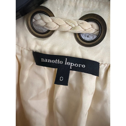 Nanette Lepore Silk "Ahoy" Tank w/ Braided Trim & Sequins Size 0