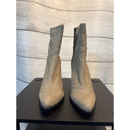Jeffrey Campbell Taupe Snake Perfection Boots Size 38