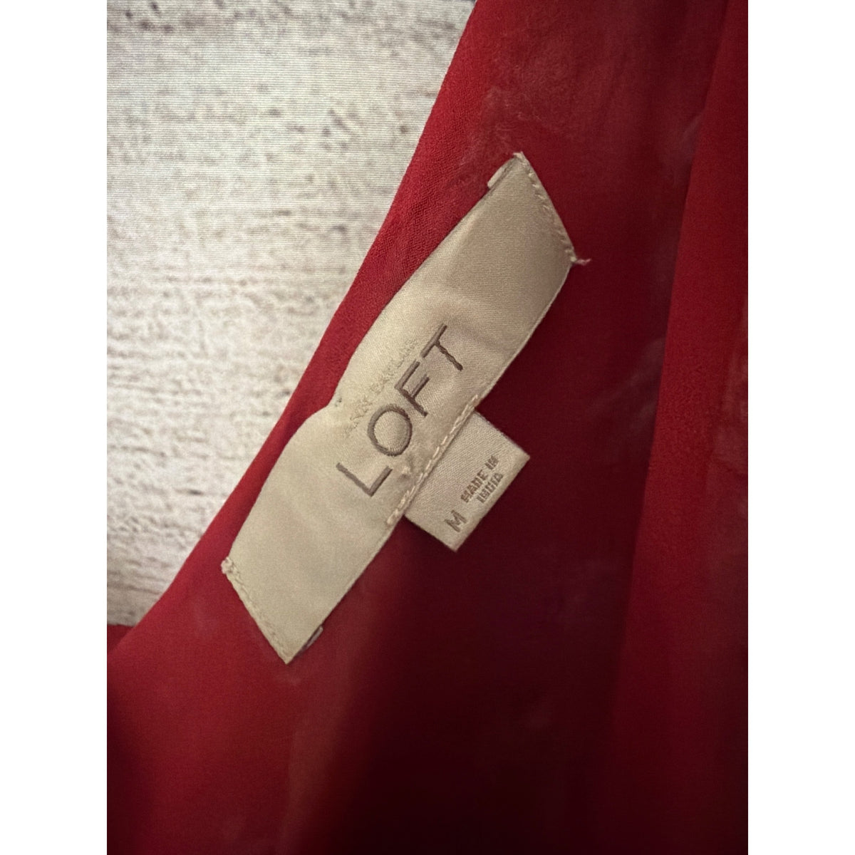 Ann Taylor Loft Iris Red Floral One-Shoulder Sleeveless Dress Size M