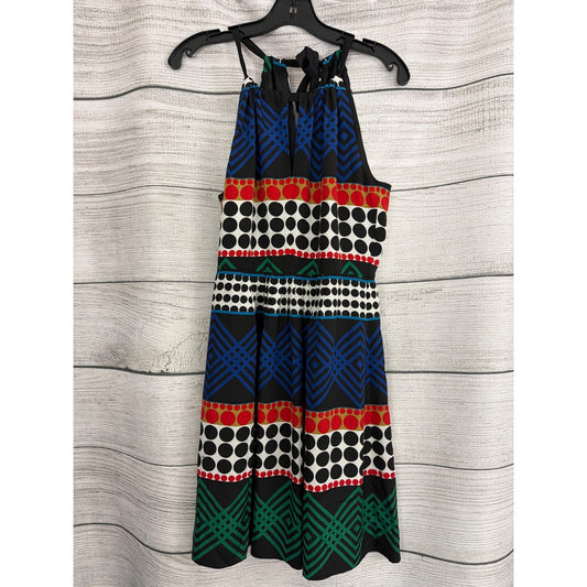 Trina Turk Shape Study Chazz 100% Silk Sleeveless Halter Dress