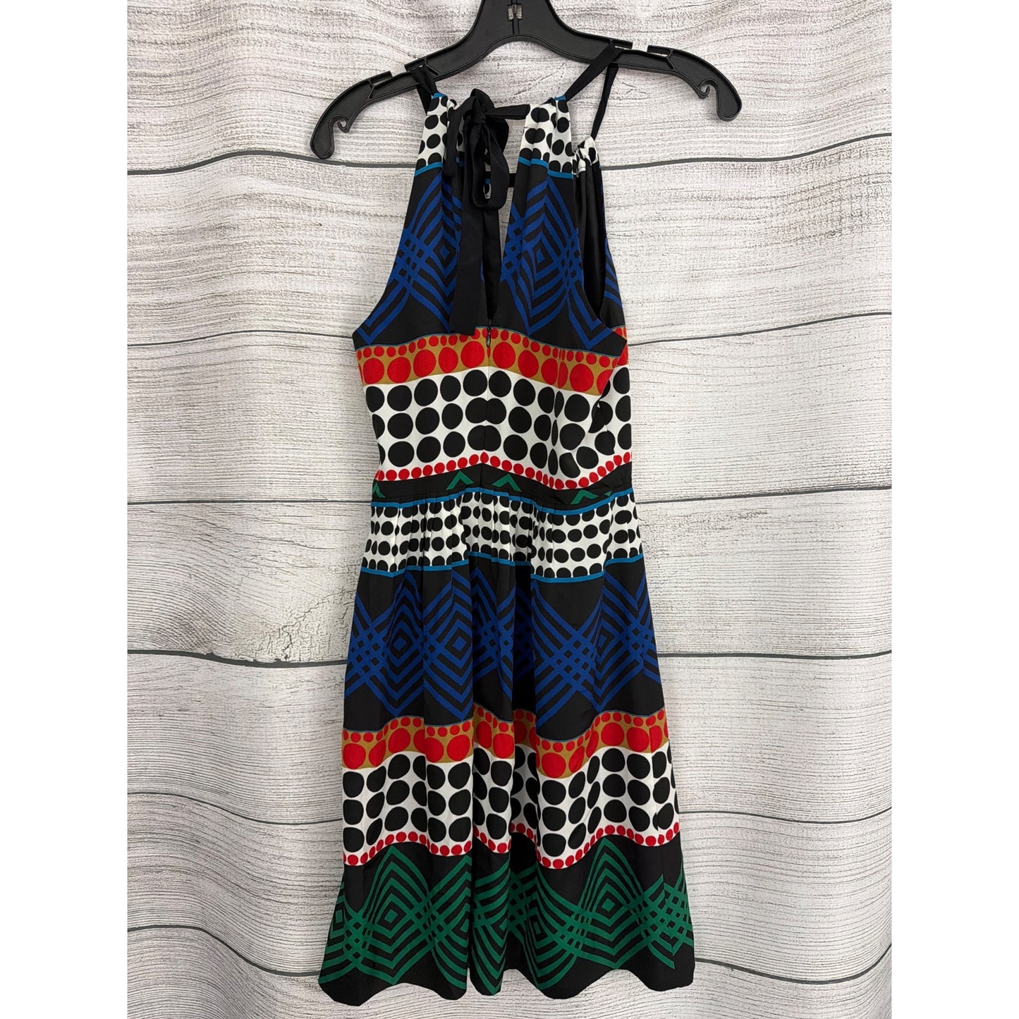 Trina Turk Shape Study Chazz 100% Silk Sleeveless Halter Dress