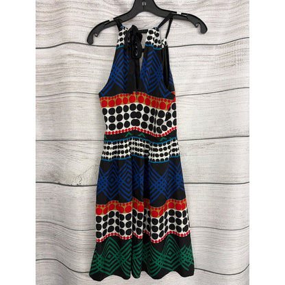 Trina Turk Shape Study Chazz 100% Silk Sleeveless Halter Dress