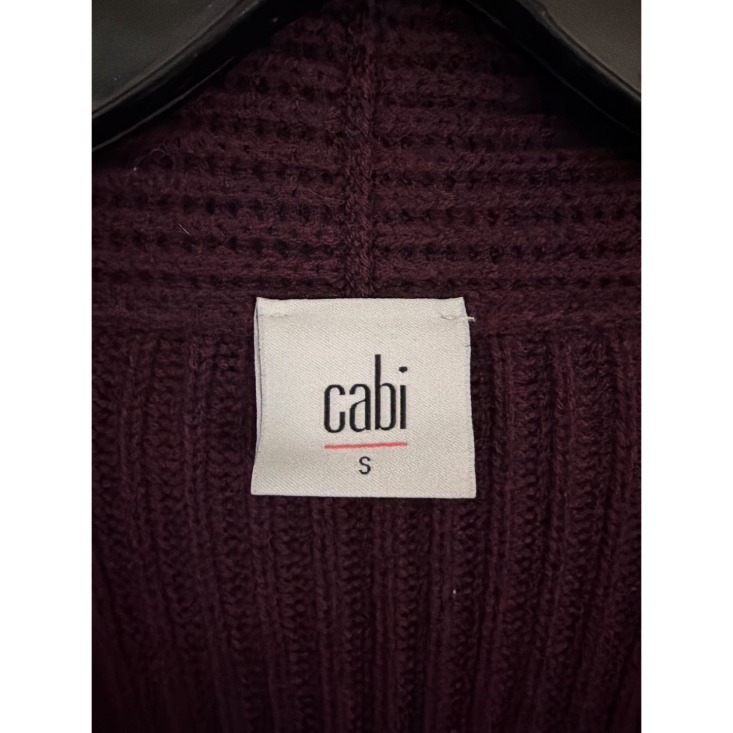 CAbi Regal Longline Duster Button Shawl Collar Mulberry Cardigan Size S