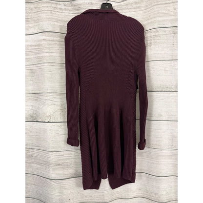 CAbi Regal Longline Duster Button Shawl Collar Mulberry Cardigan Size S