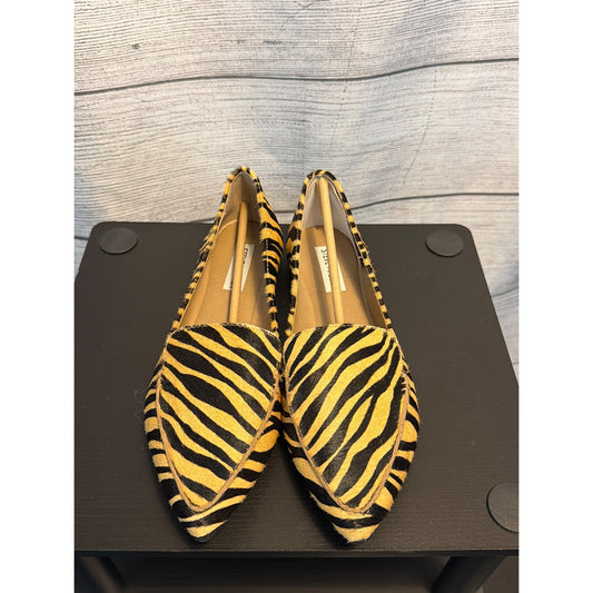 NWOB Steve Madden Zebra Stripe Pointed-Toe Loafers Size 9.5