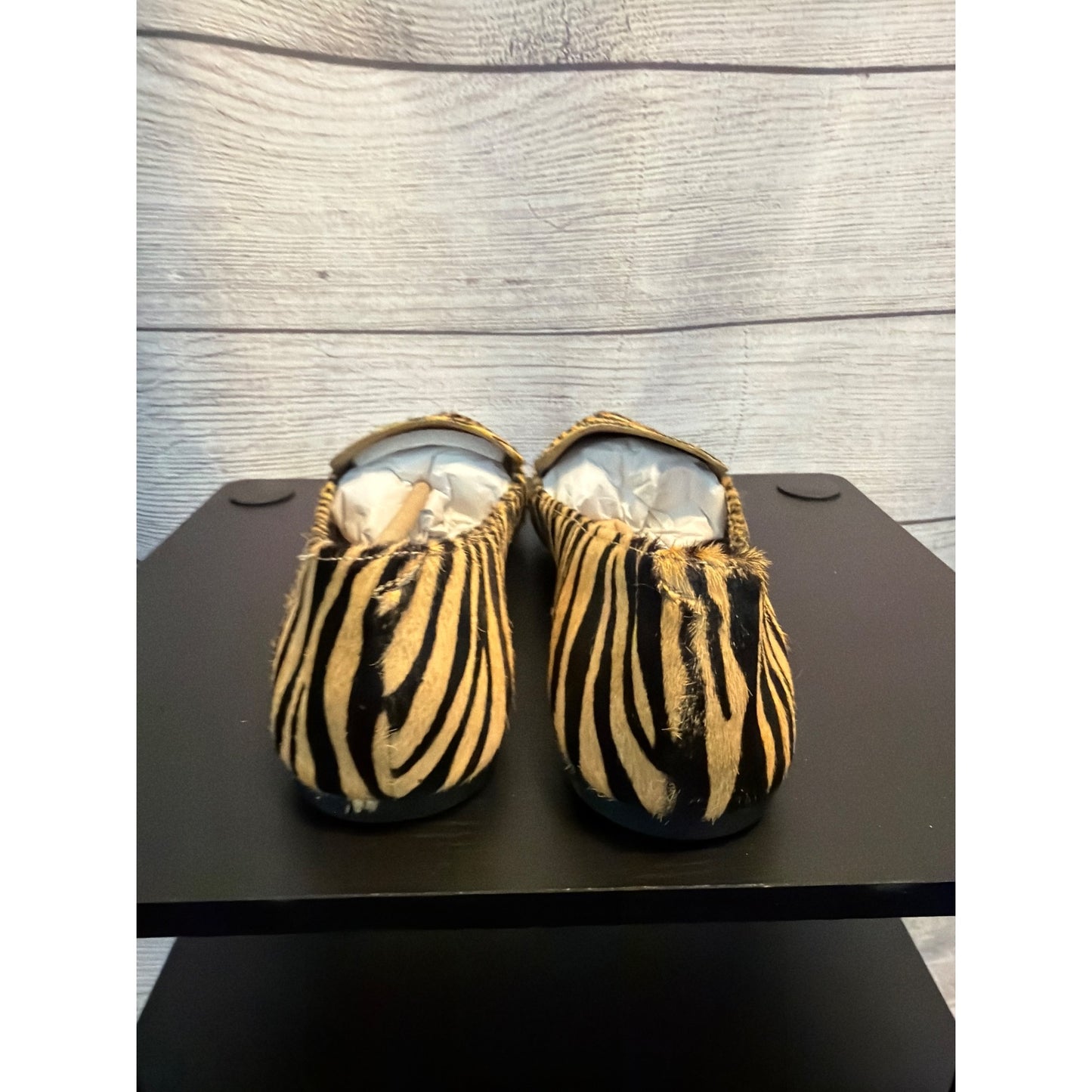 NWOB Steve Madden Zebra Stripe Pointed-Toe Loafers Size 9.5