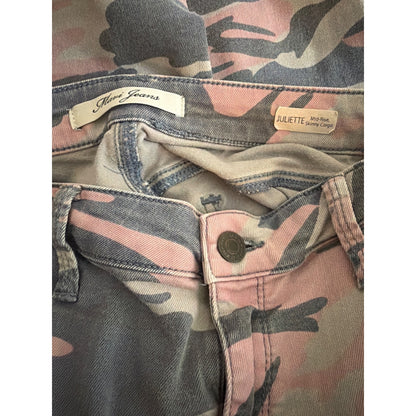 Mavi Juliette Mid-Rise Skinny Cargo Pants Pink/Grey Camo Size 28