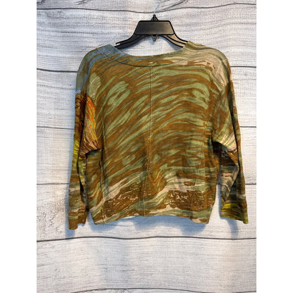 NWT Charlie & Robin Anthropolgie Multicolor Abstract Patterned Cardigan Sweater Size L
