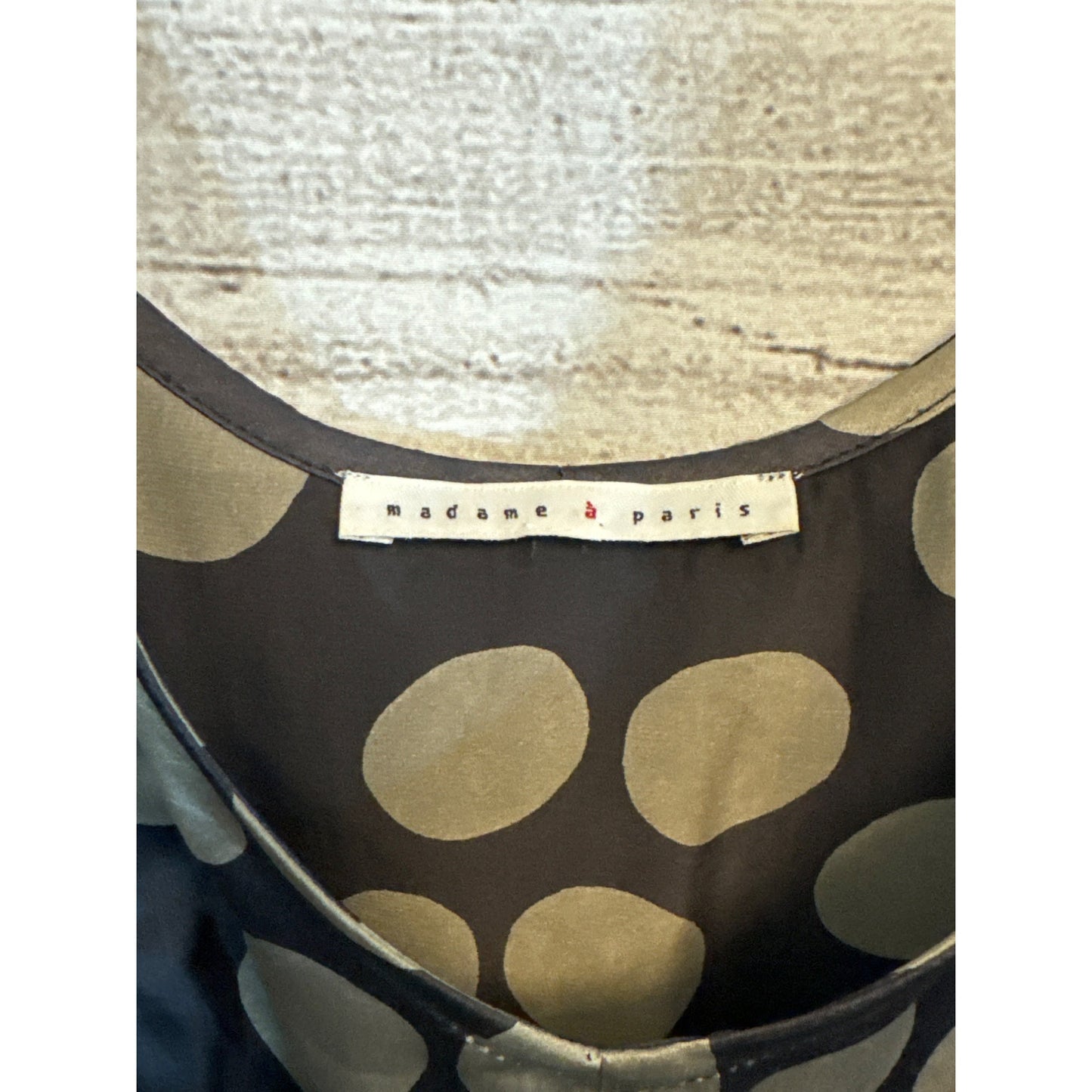 Madame À Paris Polka Dot Silk Tank Top Size 38/US 6