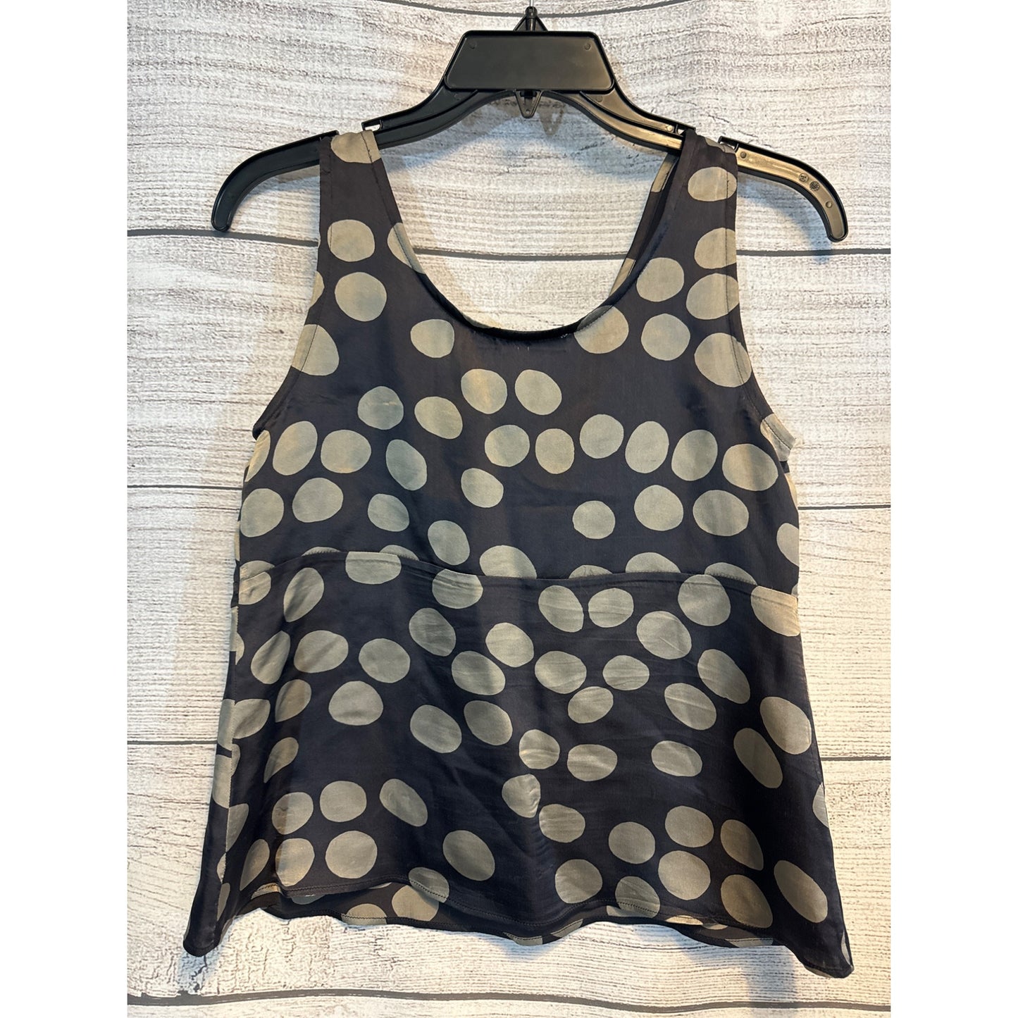 Madame À Paris Polka Dot Silk Tank Top Size 38/US 6