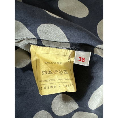 Madame À Paris Polka Dot Silk Tank Top Size 38/US 6