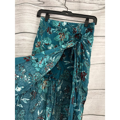 NWT Band of The Free Celene Teal Floral Layered Midi Skirt Size S
