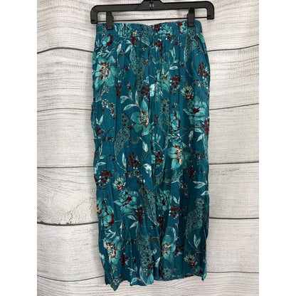 NWT Band of The Free Celene Teal Floral Layered Midi Skirt Size S