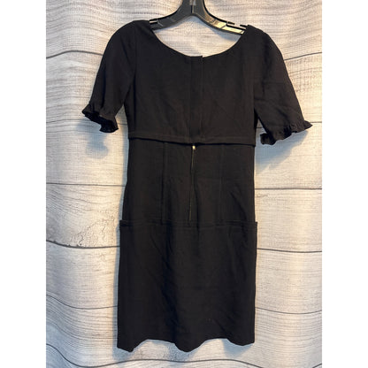 Vera Wang Black Short-Sleeve Dress Size 2