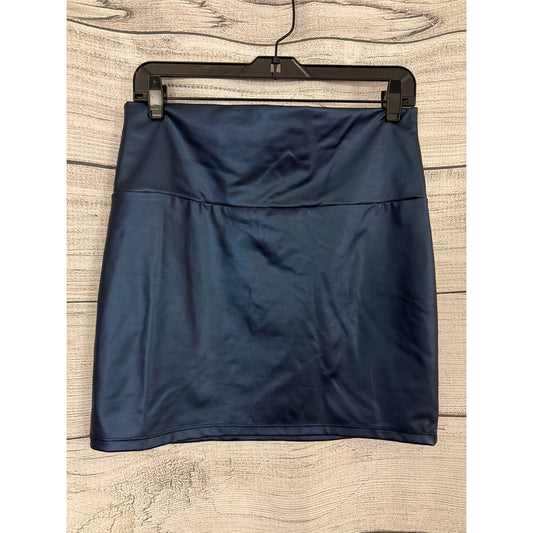 NWOT Blue Metallic Stretch Mini Skirt Size 1XL