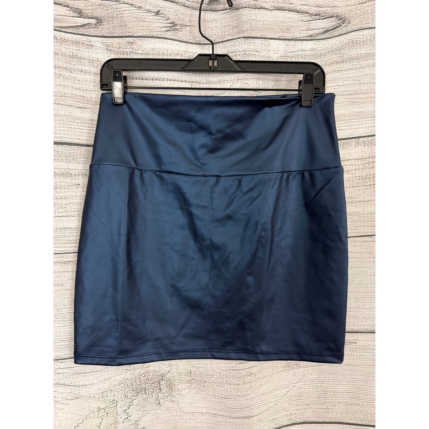 NWOT Blue Metallic Stretch Mini Skirt Size 1XL