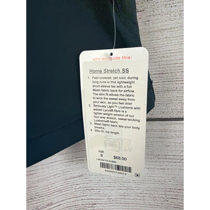 NWT Lululemon Home Stretch SS Shirt Size 8