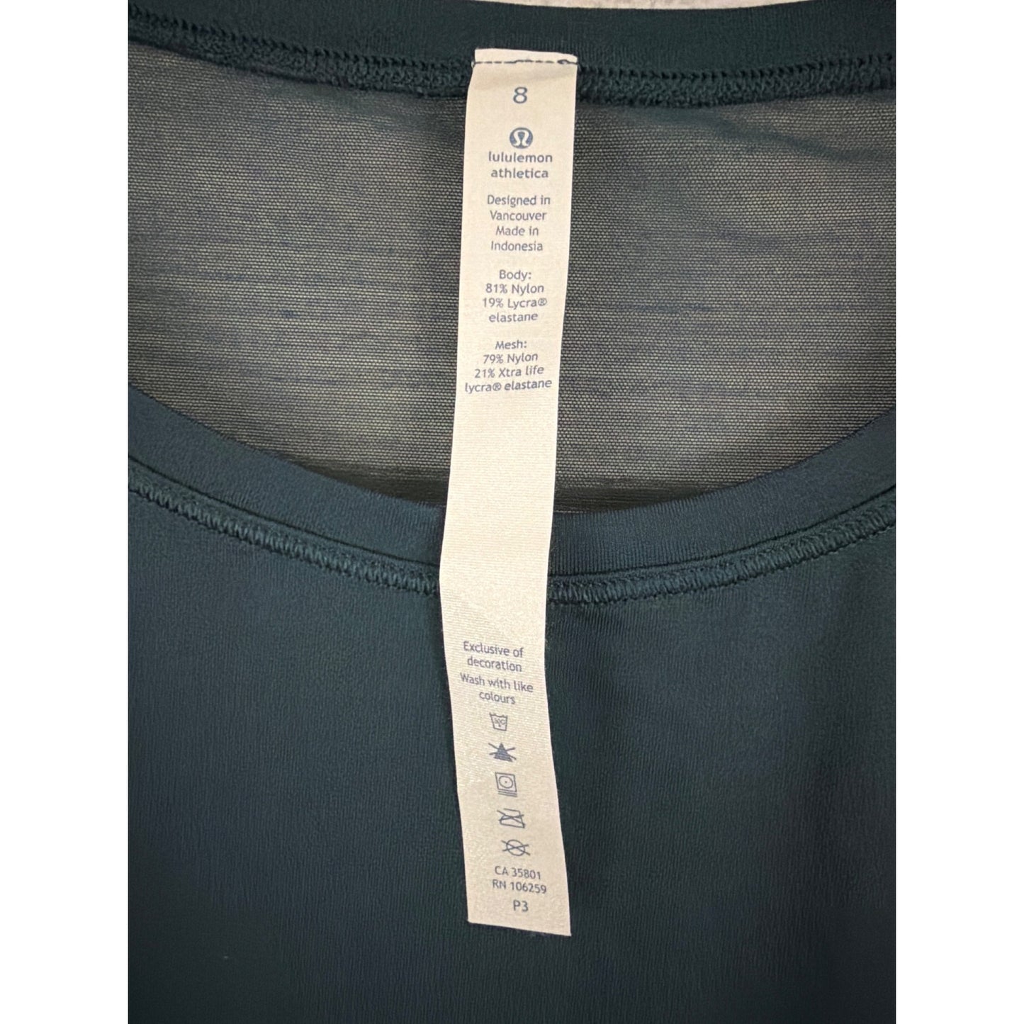 NWT Lululemon Home Stretch SS Shirt Size 8