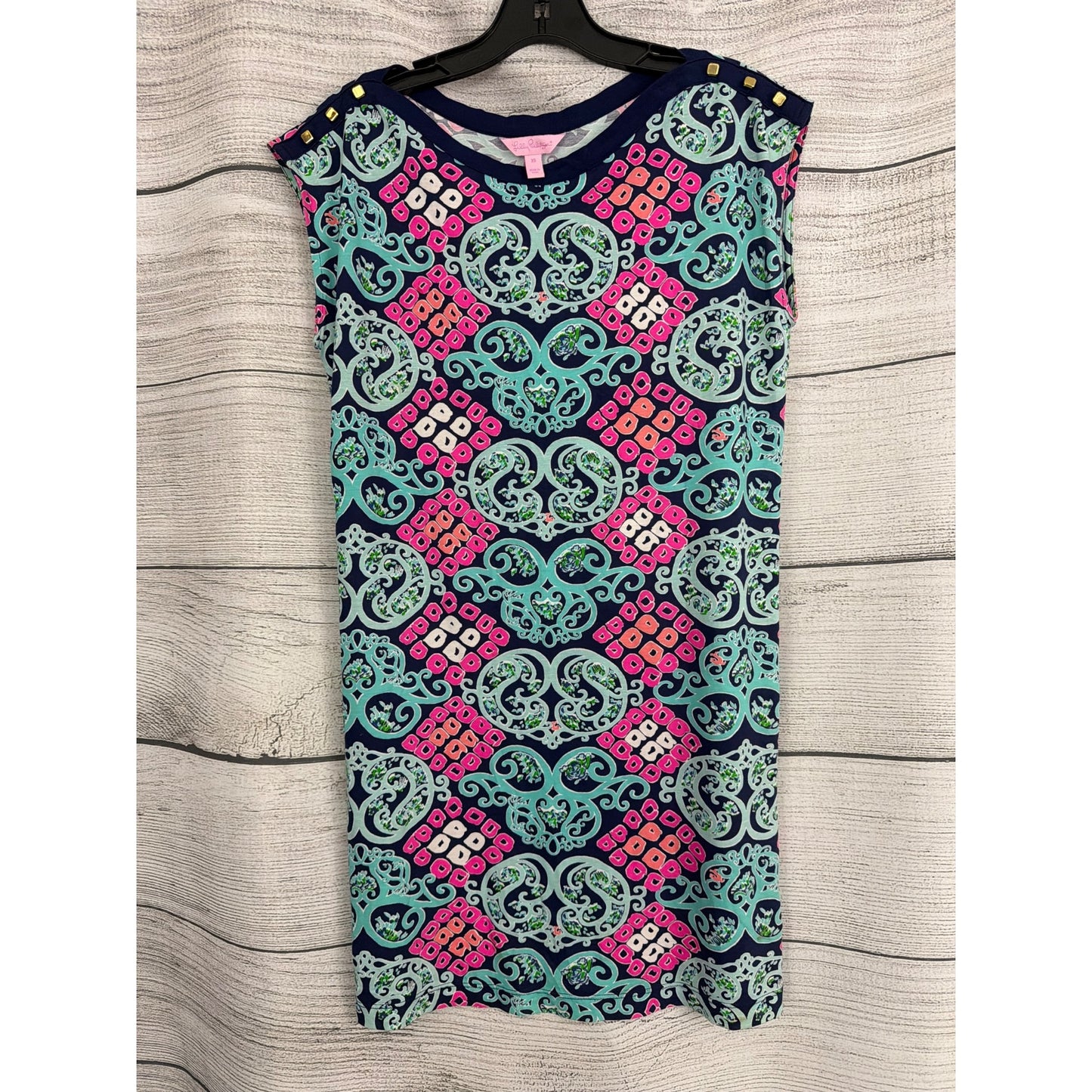Lilly Pulitzer Robyn Behind The Gate Print Stretch Dress Size XS
