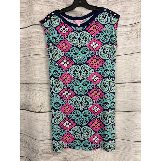 Lilly Pulitzer Robyn Behind The Gate Print Stretch Dress Size XS