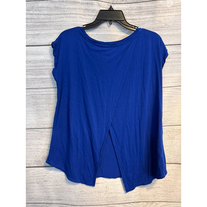 Aritzia Wilfred Royal Blue Short Sleeve Drape Top Size S