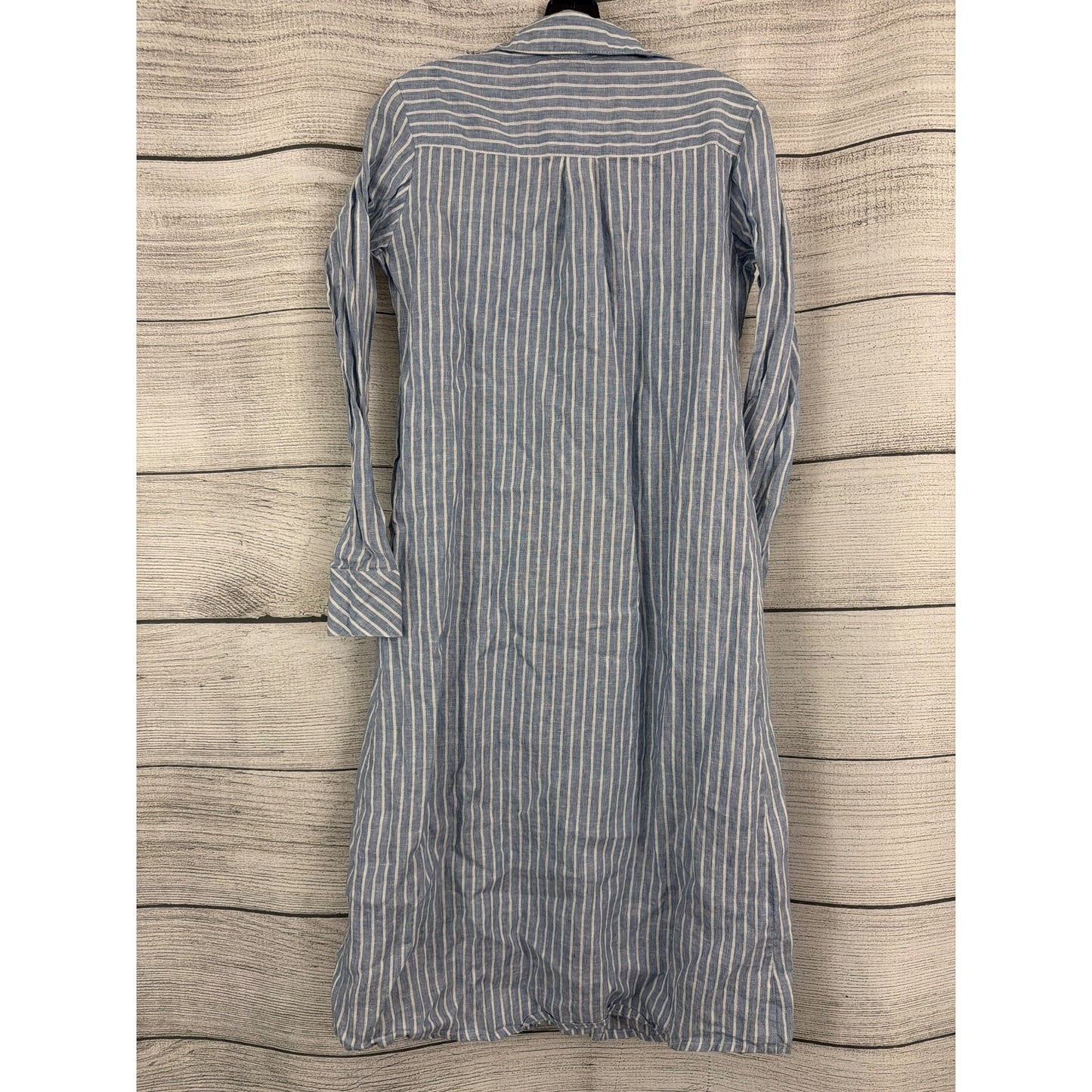 Harshman Blue & White Striped Long Shirt Dress Size XS