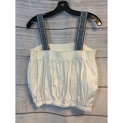 Ramy Brook Patterned Strap Smocked Blouse Size L