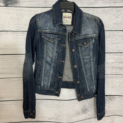 Mudd Denim Jacket With Rainbow Heart "Love Is Love" Graphic Size S