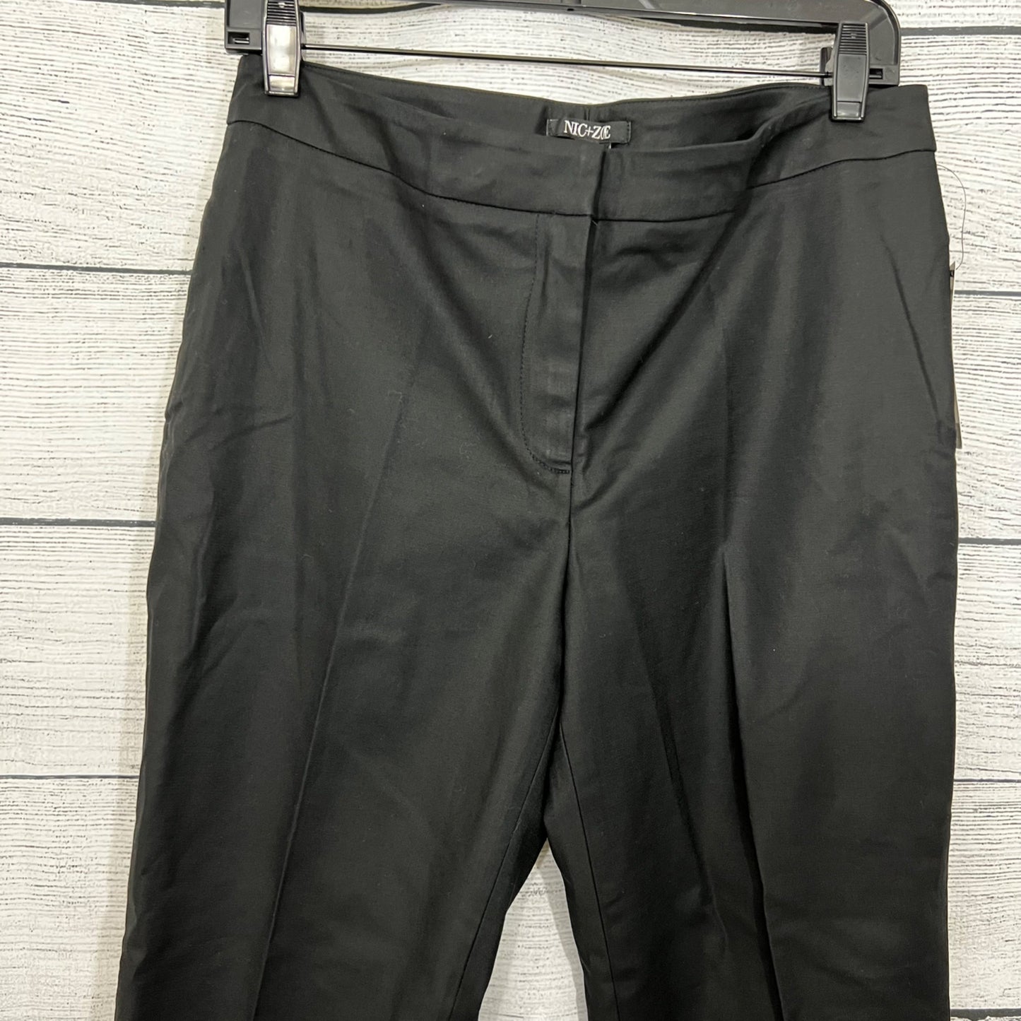 NWT Nic+Zoe Black Onyx Straight-Leg Pants Size 10