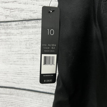 NWT Nic+Zoe Black Onyx Straight-Leg Pants Size 10