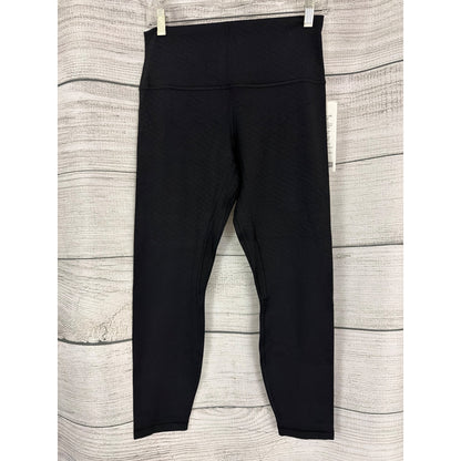 Lululemon Align HR Pant 25" Diamond Nulu Fabric Black Size 10