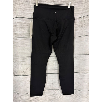 Lululemon Align HR Pant 25" Diamond Nulu Fabric Black Size 10