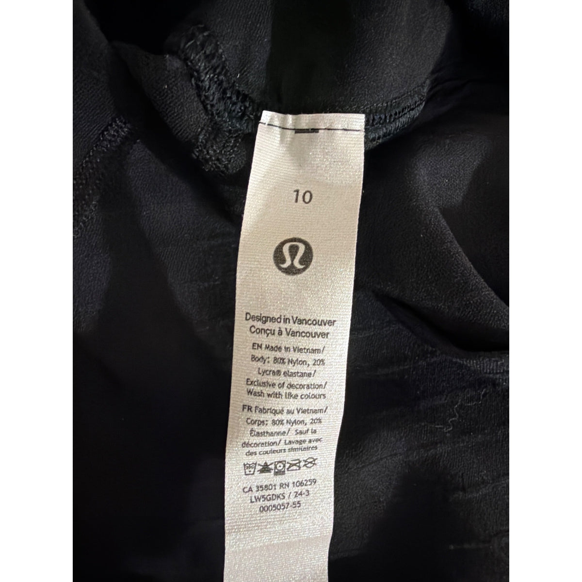 Lululemon Align HR Pant 25" Diamond Nulu Fabric Black Size 10