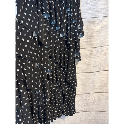 White House Black Market Tiered Ruffle Sleeveless Dress Size S