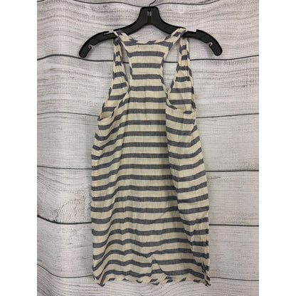 J.CrewBlue & White Striped Linen-Cotton Racerback Tank Dress Size XS