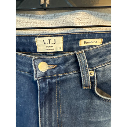 LTJ Denim Los Angeles Bambino Womens Blue Bootcut Jeans Size 28