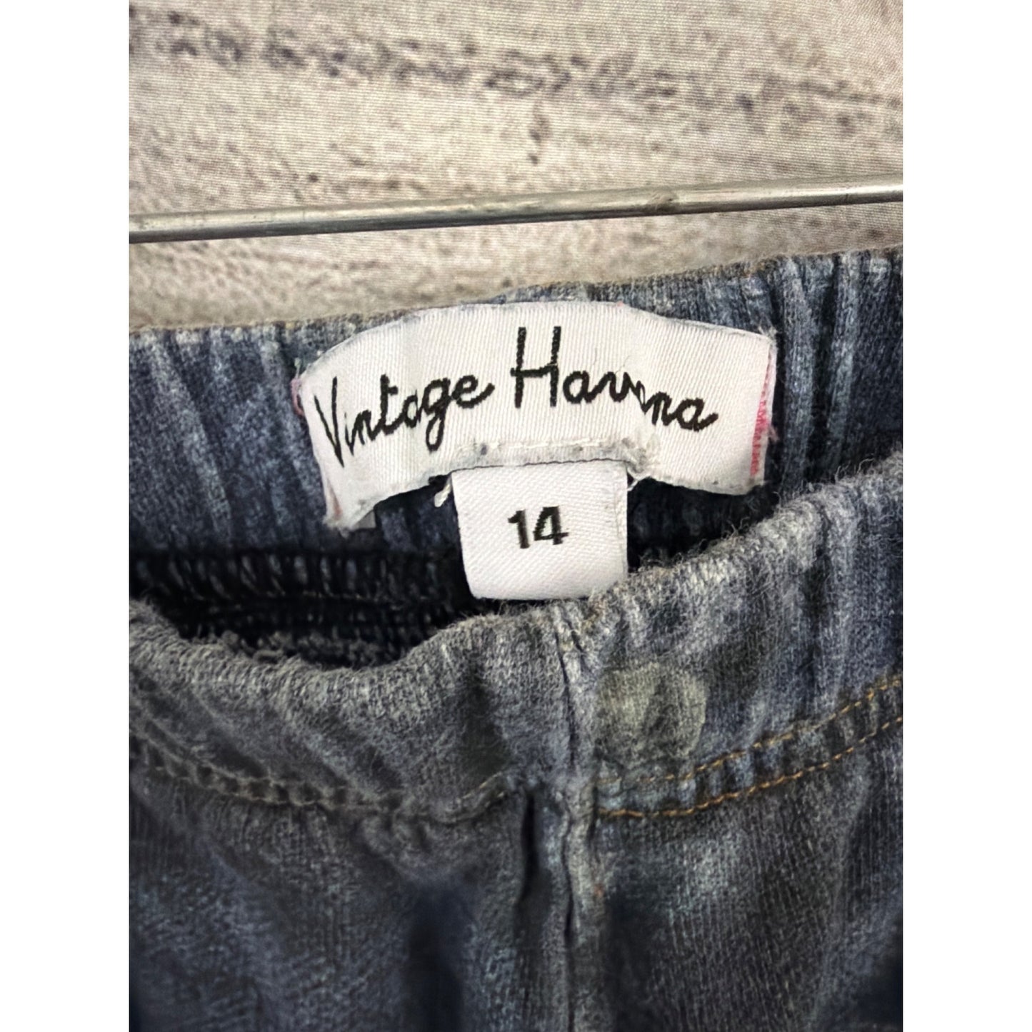 Vintage Havana Girls Mira Faux Denim Sweatshirt Jeans Size 14