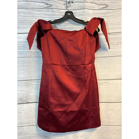 NWT Loft Off-Shoulder Red Dress With Bow Detail Size 4