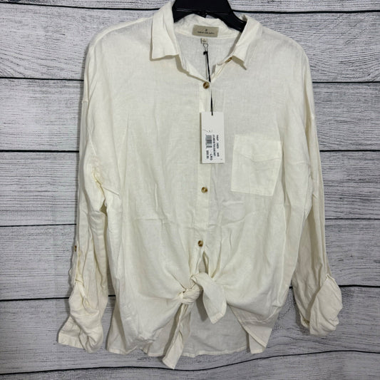 NWT Thread and Supply Linen Button Down Size L