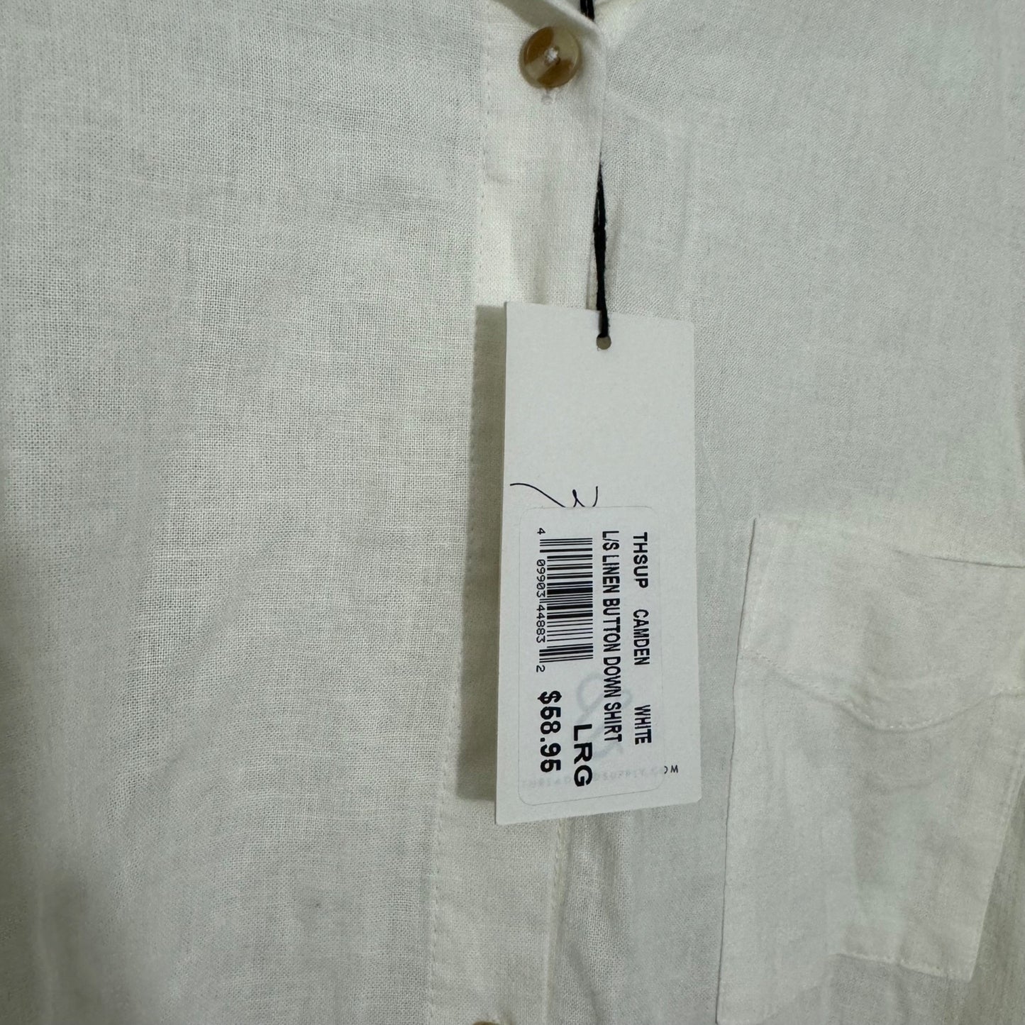 NWT Thread and Supply Linen Button Down Size L